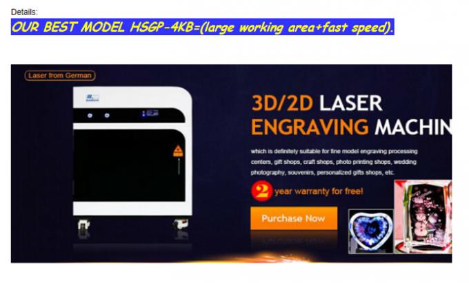 Kristallinnere Graviermaschine lasers der Laser-Graveur-Ausrüstungs-3D